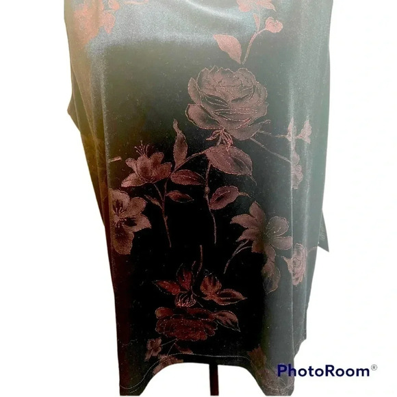 VINTAGE 90’ss. NWT’s. Vintage Studio velour floral sleeveless top - Picture 3 of 11